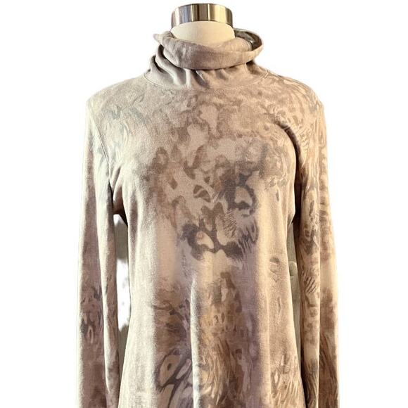 NAULOVER Sheath Knit Dress Turtleneck Wool Angora Long Sleeves Neutrals 42 Large - Picture 7 of 11